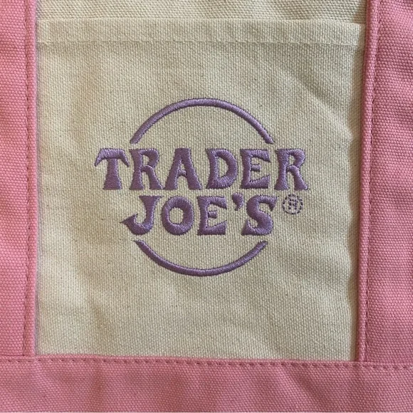 TraderJoe’s Mini Tote Bag - Pink and Purple SET - Picture 3 of 6